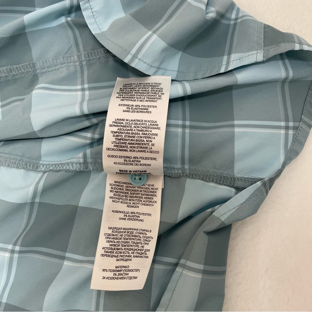 Columbia Sportswear Company  teal Plaid Short Sleeve Shirt. SMALL - Picture 5 of 12